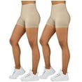 thumbnail image 1 of Gilbin Ultra Soft High Waist Yoga Stretch Mini-Bike Shorts Leggings for Women-Many Colors-One Size & Plus Size 2 Pack (Nude S-L), 1 of 5