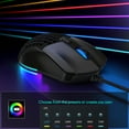 thumbnail image 4 of UHM Wired Gaming Mouse with Swap Honeycomb Shell,Adjustable 7200 DPI,6 Programmable Buttons,Lightweight Gaming Mice with 12 RGB Backlight for Windows PC Gaming and Office,Black, 4 of 9