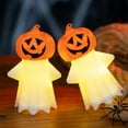 thumbnail image 4 of CuiLiyq Artificial Candle Pumpkin Ghost Lamp, Flameless Candles, Spooky Halloween Pumpkin Candles, Battery Operated Lights for Halloween Theme Party Decor, 4 of 6