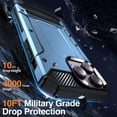 thumbnail image 4 of iPhone 15 Pro Max Case, Military Grade Protection Kickstand Bumper Anti-Scratch Rugged Hybrid TPU PC Phone Case for Apple iPhone 15 Pro Max - Blue, 4 of 8