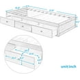 thumbnail image 5 of Harper & Bright Designs Twin Size Wood Platform Bed with 3 Drawers Storage Bed, Oak, 5 of 5