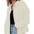thumbnail image 3 of Fantaslook Women Corduroy Shirts Shacket Jacket Casual Long Sleeve Button Down Blouses Tops, 3 of 8