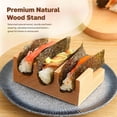 thumbnail image 4 of ABCISI Wood Sushi Temaki Holder, Rustic Novelty Serving Tray, Taco Display Stand Sushi Hand Roll Holder for Party Restaurant Dining Room, Presentation Platter Roll Boat Food Display,  2 Grid, 4 of 14