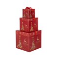 thumbnail image 1 of DGLQMYX Gift Boutique 3 Cajas de Regalo Navideñas con Diseño de Bastón de Caramelo, Cajas Rectangulares Apilables con Tapas en Varios Tamaños para Decoración Navideña, Envoltura Decorativa para, 1 of 8