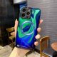 thumbnail image 1 of Funda de teléfono magnética Blue Deep Sea para iPhone, 14 Plus, 12, 13 Pro Max, funda de silicona brillante a prueba de golpes, funda estética, moda zhangmengya LED, 1 of 1