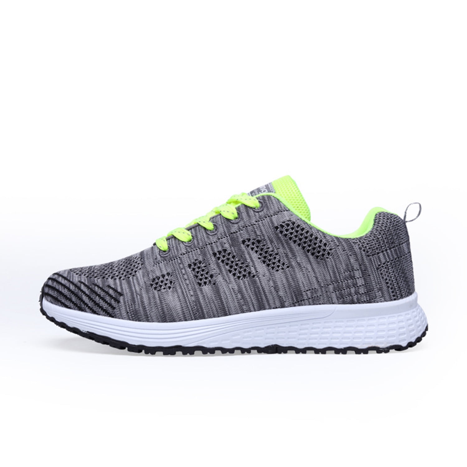 JinSenHG Non Slip Shoes for Women Walking Shoes Lace Up Lightweight Comfortable Sneakers for Women Tennis Shoes - Gray 7.5, Women's, Size: US 7.5,