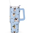 thumbnail image 2 of Double-Walled Dog Lover Coffee Tumbler 40oz - Durable Stainless Steel Mug with Handle & Straw - Cute Gift for Women, 2 of 7