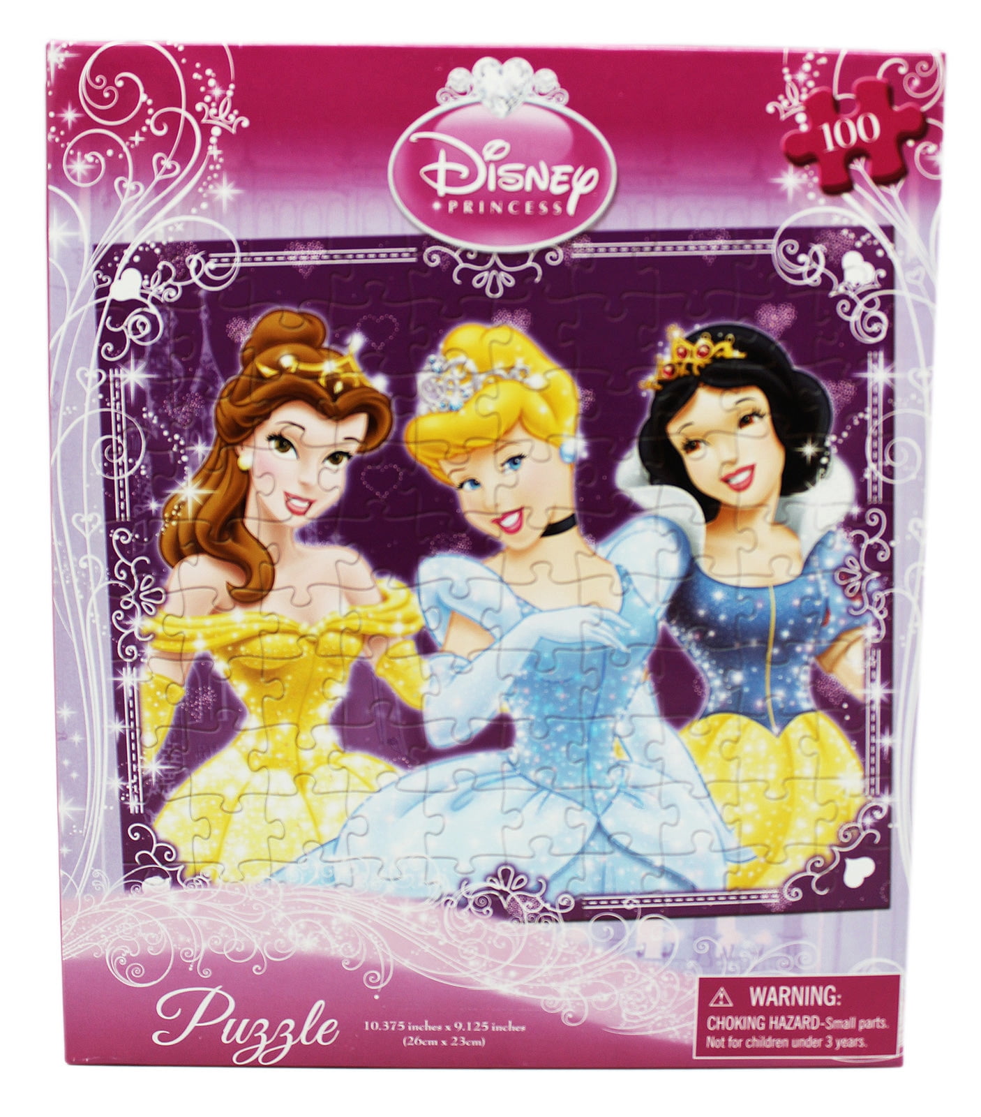 Disney Princess Belle, Cinderella, and Snow White Portrait Puzzle ...