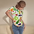thumbnail image 5 of Naloa Vegetables2 Women's Short-Sleeved Onesie, One-Piece Swimsuit for Parties, dates, clubs - Medium, 5 of 9