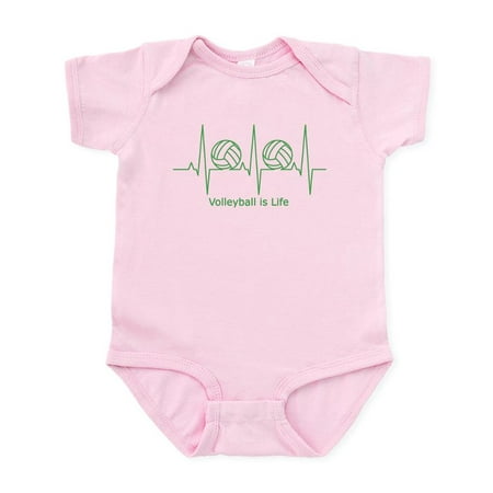 

CafePress - Volleyball Is Life Infant Bodysuit - Baby Light Bodysuit Size Newborn - 24 Months