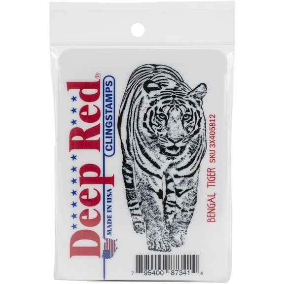 Deep Red Stamps Bengal Tiger