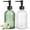 Clear, Green, variant on 2Pack 16oz Plastic Soap Dispensers, 480ml Manual Pump Dispenser,Empty Liquid Container, Refillable Hand Soap Dispenser , Premium Bathroom soap Dispenser for Kitchen & Bathroom , White