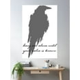 thumbnail image 2 of “Lone Raven With Inspirational Quote” Poster Wall Art, Modern Wall Decor, 8x12 UNFRAMED, 2 of 2
