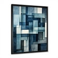 thumbnail image 4 of Designart "Abstract Shapes With Indigo Illusion II" Abstract Shapes Picture Framed Wall Art Living Room, 4 of 5