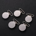thumbnail image 2 of 10pcs Fashion Suspender Clips Holders Round Metal Pacifier Clips Buckle Clips Sewing Tools for Men Women (Silver), 2 of 4
