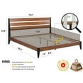 thumbnail image 2 of Acacia Emery Solid Wood Bed Frame with Headboard, Signature Headboard Wood Bed, King - Americano, 2 of 2