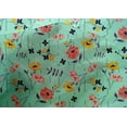 thumbnail image 4 of oneOone Cotton Silk Mint Green Fabric Leaves & Flowers Floral Diy Clothing Quilting Fabric Print Fabric By Yard 42 Inch Wide, 4 of 4