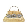 thumbnail image 1 of Bolso de mano de noche para mujer, cadena de diamantes de imitación, bandolera para fiesta de cóctel (dorado) Likrtyny Para Estrenar, 1 of 7