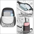 thumbnail image 4 of Football Jersey White Pattern 17" School Backpacks for Teens,Waterproof Oxford Fabric,S-Shape Padded Straps for School,Travel,Hiking,Camping, 4 of 6