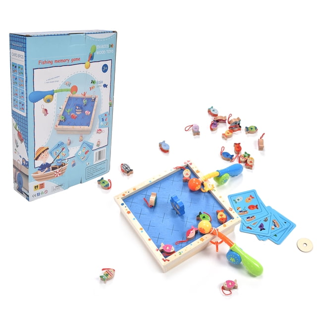 Juegos de pesca de madera Interacción educativa entre padres e hijos Cumpleaños Niños Juguete para niños pequeños