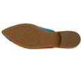 thumbnail image 5 of Bellini Flex Womens Comfort Slip On Mule 9.5 Turquoise/Orange Microsuede, 5 of 6