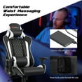 thumbnail image 5 of Goplus  Gaming Chair  Massage Reclining Racing Chair w/Lumbar Support and Headrest White, 5 of 10