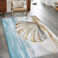thumbnail image 3 of 3'x5' Area Rugs, Blue Coastal Shell Indoor Outdoor Area Rug for Living Room Bedroom, Beach Summer Seaside Nautical Washable Bathroom Rugs Kitchen Floor Carpet Mats Home Decor Aesthetic, 3 of 8