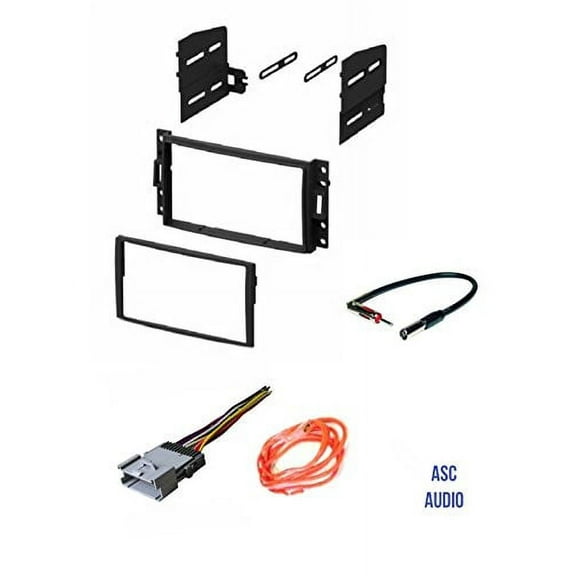 ASC Double Din Stereo Dash Kit, Wire Harness, and Antenna Adapter for some 05-08 Buick Terraza, 05-13 Chev Corvette, 05-08 Chev Uplander, 06-10 Hummer H3, 05-06 Pontiac Montana SV6, 05-07 Saturn Relay