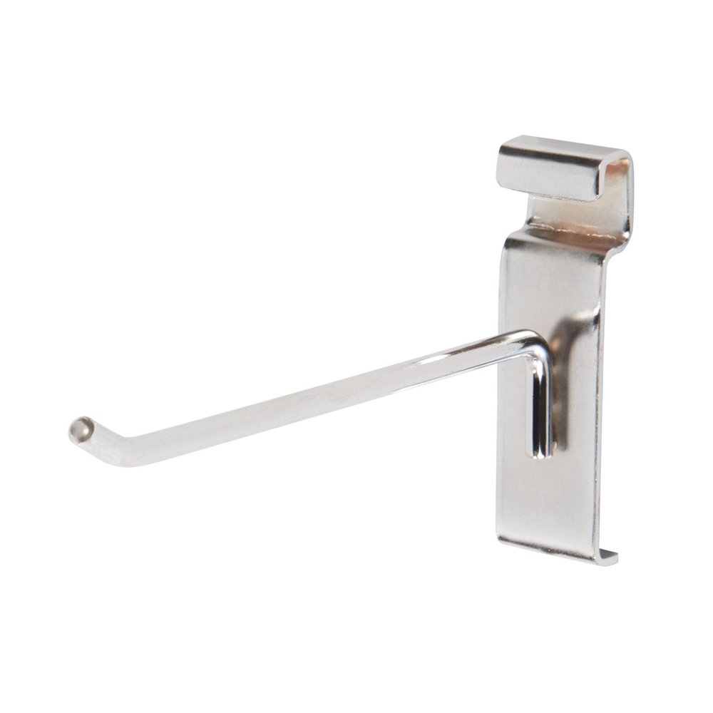 6 inch Chrome Peg Hook for Wire Grid 25 Count