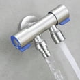 thumbnail image 4 of 1 en 2 Válvula de ángulo de salida Doble Control Distribuidor de agua Triángulo Válvula Grifo, 4 of 11