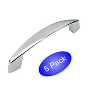 5 Pack - Cosmas 3335CH Polished Chrome Cabinet Hardware Handle Pull - 3-3/4" (96mm) Hole Centers