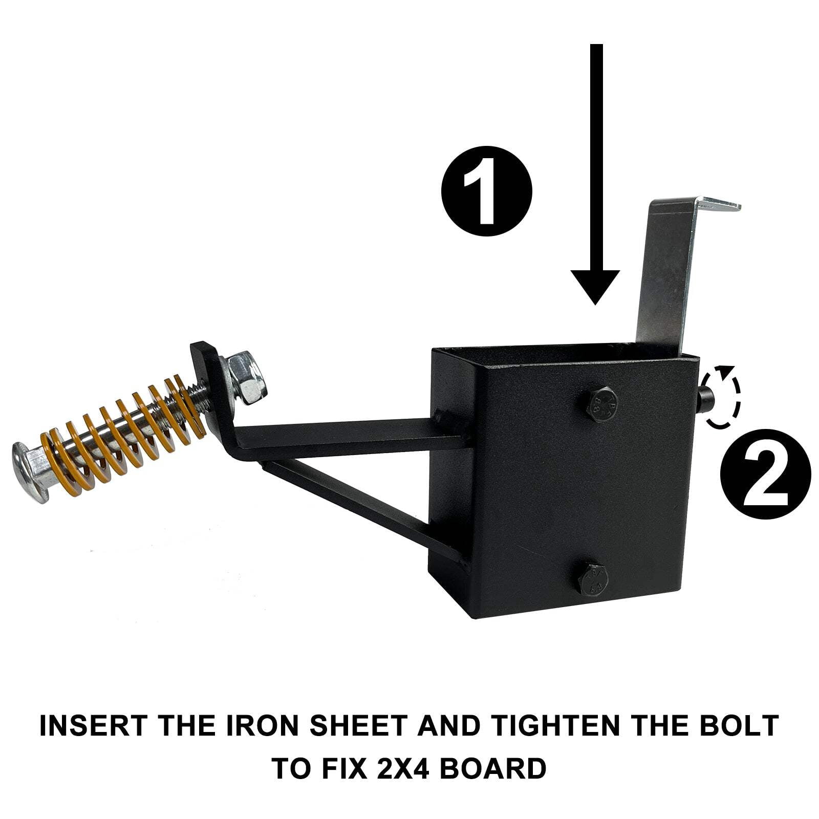 ATFLBOX 2x4 AR500 Steel Gong Target Hanger, Target Mount Bracket For IDPA/IPSC Torso Silhouette Metal Targets - 1 Pack