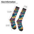 thumbnail image 4 of Fotbe Colorful Carp Streamer print Women's Men's Novelty Crew Socks Cotton Socks Knee High Socks for Walking,Running,Nurses,Pregnancy, 4 of 8