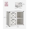 thumbnail image 4 of VASAGLE Lateral File Cabinet, Filing Cabinet with 2 Drawers, Printer Stand, 2 Open Compartments, Fit A4, Letter Size, Hanging File Folders, for Home Office, Farmhouse Style, Rustic White, 4 of 7