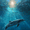 Dolphin, variant on Dolphin Underwater Ocean Scene Canvas Print, Wall Art for Living Room Bedroom Office Bathroom Hotel Home