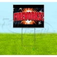 thumbnail image 1 of Fireworks (18" x 24") Yard Sign, Includes Metal Step Stake, 1 of 6