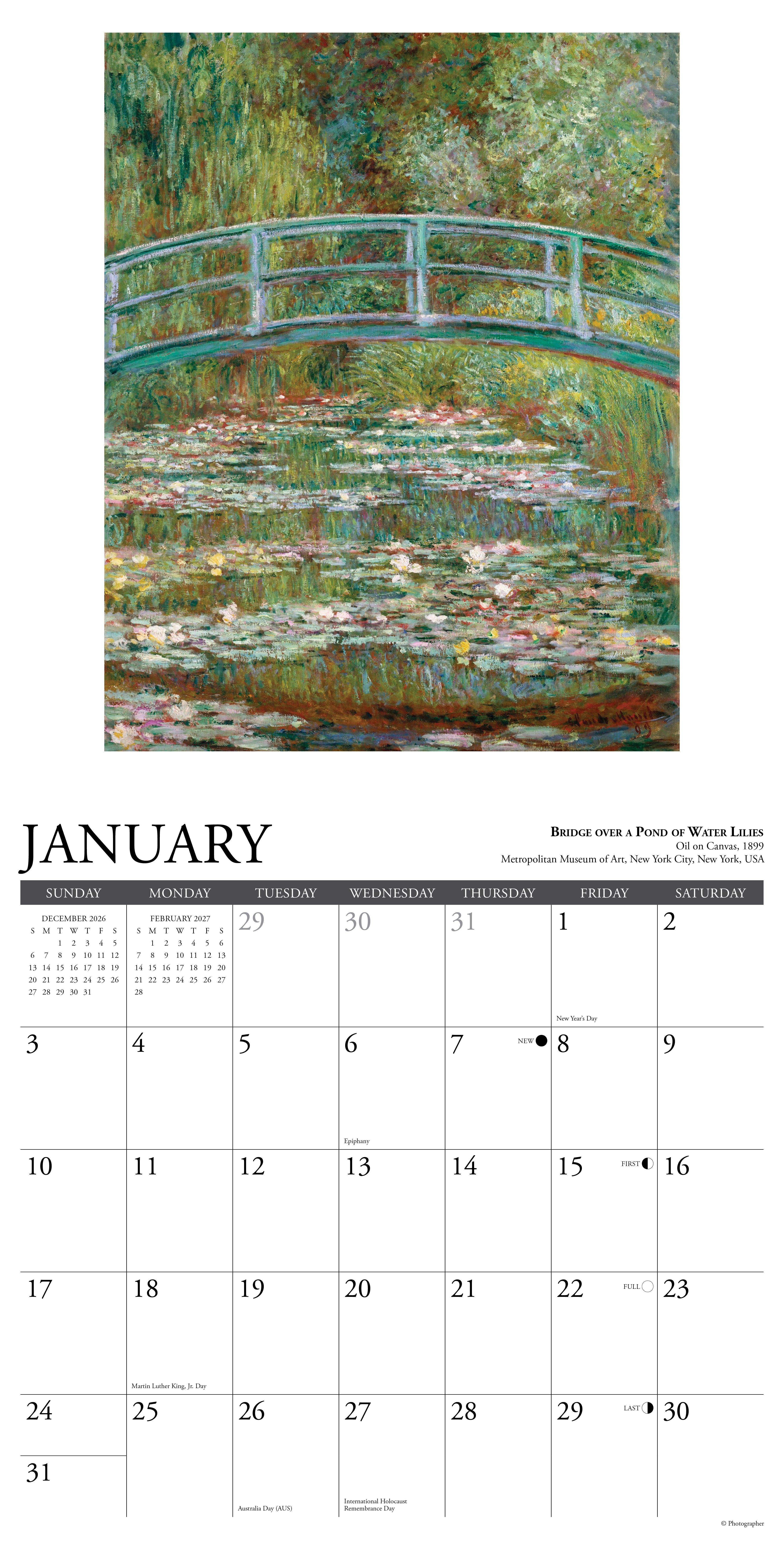 Willow Creek Press, Monet 2027 Wall Calendar