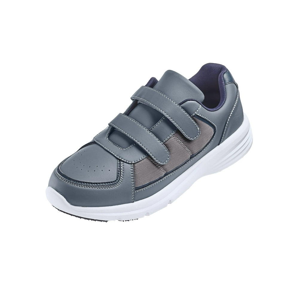 Dr. Leonard's Men?s Diabetic Touch Closure Sneaker - Color Gray Size 11 ...