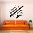 thumbnail image 1 of Music Wall Decal Classsical Flute Silhouette with Musical Notations Bedroom Wall Decal for Children Instrument Cute Themed Room Decal - Size: 20 In x 18 In, 1 of 5