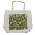 thumbnail image 1 of Animal Shopping Bag, Skull Camouflage Design Various Frog Pattern Different Tones Art Print, Eco-Friendly Reusable Bag for Groceries Beach and More, 15.5" X 14.5", Cream, by Ambesonne, 1 of 2