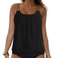 thumbnail image 7 of COMVALUE Women Tankini Swimsuit Tummy Control Blouson Bathing Suits Thin Swim Tank Top Only (Black, M), 7 of 7
