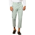 thumbnail image 1 of Pantalones a rayas INSPIRE CHIC para hombre, corte ajustado, frente plano, recortados y entallados, color gris 38, 1 of 5