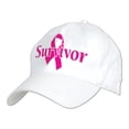 thumbnail image 2 of Party Central Club Pack of 12 White with Pink Unisex Adult Ribbon Embroidered Breast Cancer Survivor, 2 of 2