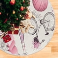 thumbnail image 5 of FMSHPON Paris Eiffel Tower Flower Xmas Christmas Tree Skirt Stand Mat for Holiday Party Decoration Indoor Outdoor 36 inches, 5 of 6