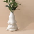 thumbnail image 3 of Maceta con forma abstracta de cara o nariz, florero para flores secas, maceta de mesa blanco, 3 of 8