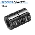 thumbnail image 3 of Uxcell Shaft Coupling, 3/4" to 3/4" Bore, 1-1/2" OD, 2-1/4" Length, Black Oxide Rigid Single Split Clamping Coupling with 1/4"-28 x 5/8" Set Screws for 3D Printers Motor Wheel, 3 of 6