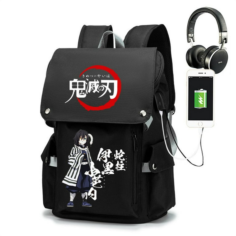 Shark Men's Backpack USB Charging Boy's Student Computer Schoolbag Man  Kawaii Anime Print Simple Rucksack Men's Bag