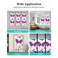thumbnail image 6 of Window Privacy Film Purple Butterflies Stained Glass Window Film Decorative Sun Block Window Cover Modern Art Summer Butterfly Window Clings Static Adhesive Sticker for Bathroom 17.7"x39.3", 6 of 7