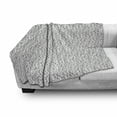thumbnail image 3 of Renaissance Soft Flannel Fleece Blanket, Classic Ivy Swirl with Curved Leaf Branches Feminine Baroque Fashion Motif, Cozy Plush for Indoor and Outdoor Use, 50" x 60", Black and White, by Ambesonne, 3 of 6