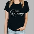 thumbnail image 2 of WREESH Women's Trendy Short Sleeve V-Neck T-Shirt Summer Fashion Print Top Black, 2 of 5